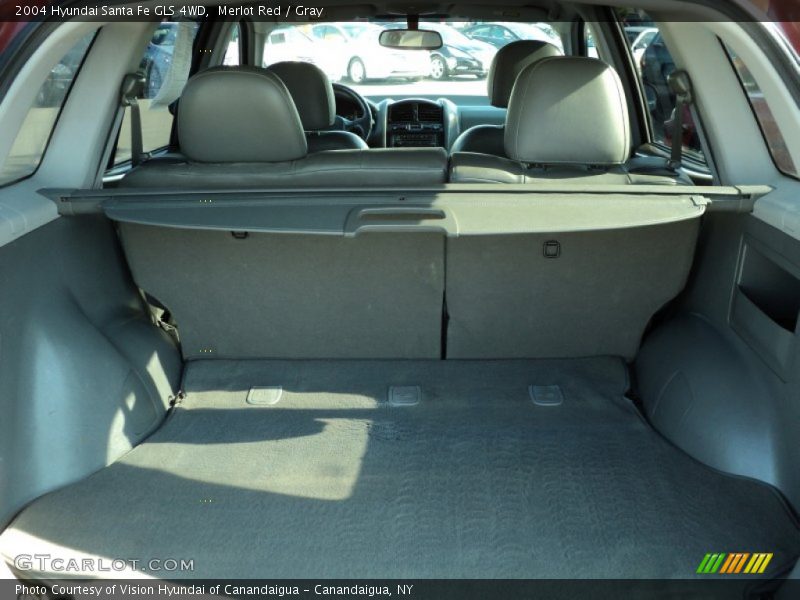 Merlot Red / Gray 2004 Hyundai Santa Fe GLS 4WD