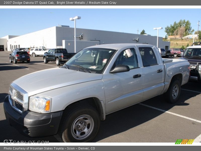 Bright Silver Metallic / Medium Slate Gray 2007 Dodge Dakota ST Quad Cab