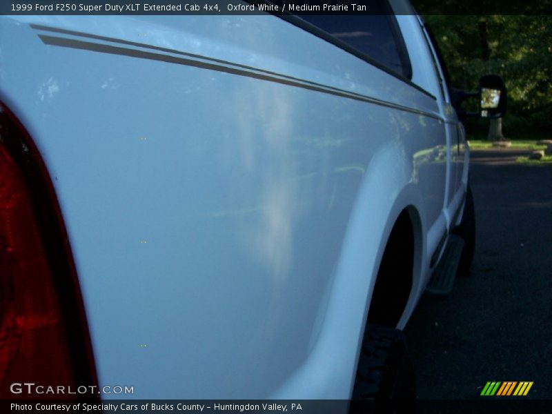 Oxford White / Medium Prairie Tan 1999 Ford F250 Super Duty XLT Extended Cab 4x4
