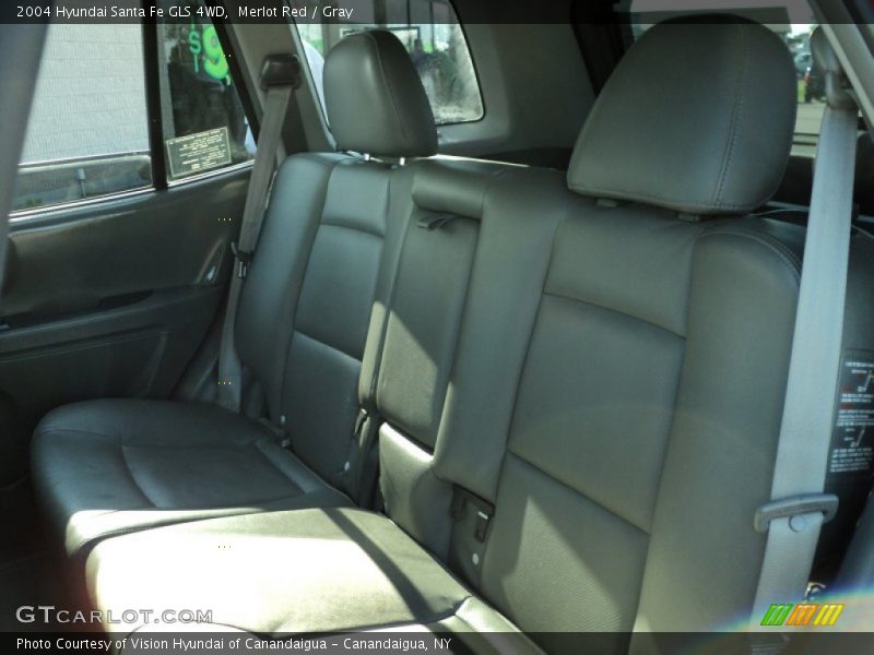 Merlot Red / Gray 2004 Hyundai Santa Fe GLS 4WD