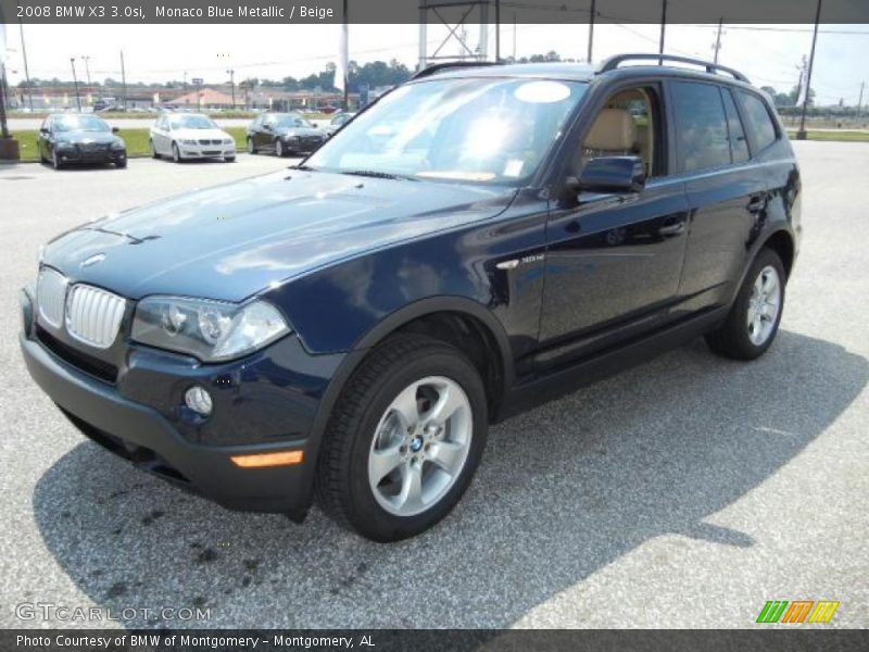 Monaco Blue Metallic / Beige 2008 BMW X3 3.0si