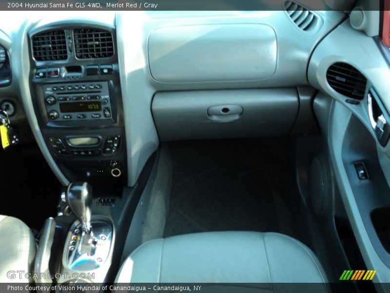 Merlot Red / Gray 2004 Hyundai Santa Fe GLS 4WD