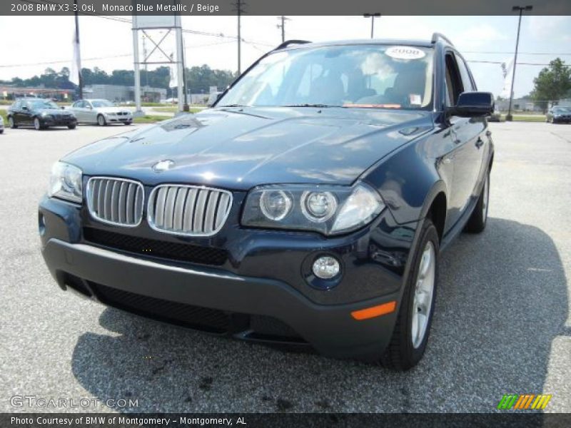 Monaco Blue Metallic / Beige 2008 BMW X3 3.0si