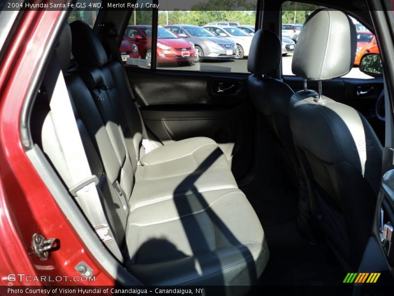 Merlot Red / Gray 2004 Hyundai Santa Fe GLS 4WD