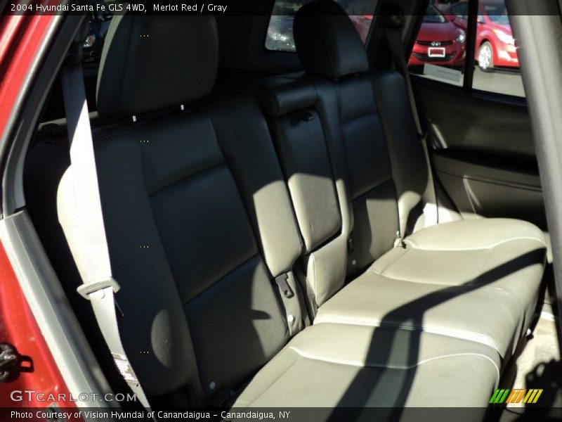 Merlot Red / Gray 2004 Hyundai Santa Fe GLS 4WD
