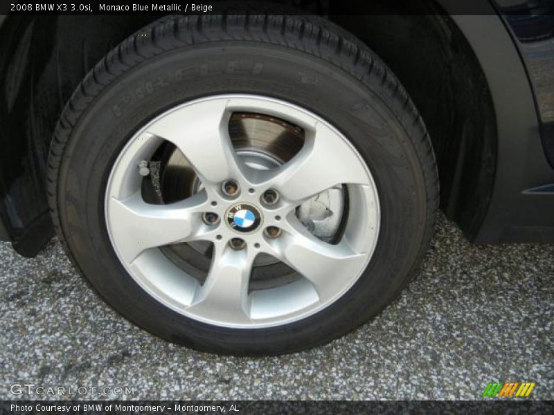 Monaco Blue Metallic / Beige 2008 BMW X3 3.0si