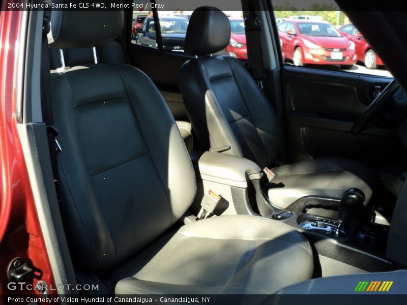 Merlot Red / Gray 2004 Hyundai Santa Fe GLS 4WD