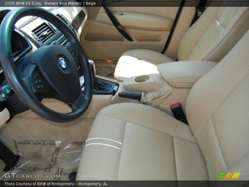 Monaco Blue Metallic / Beige 2008 BMW X3 3.0si