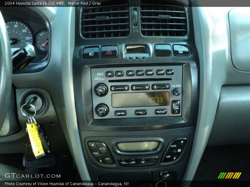 Merlot Red / Gray 2004 Hyundai Santa Fe GLS 4WD