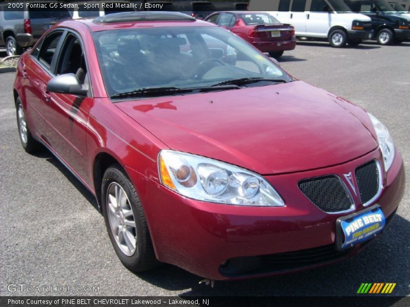 Sport Red Metallic / Ebony 2005 Pontiac G6 Sedan