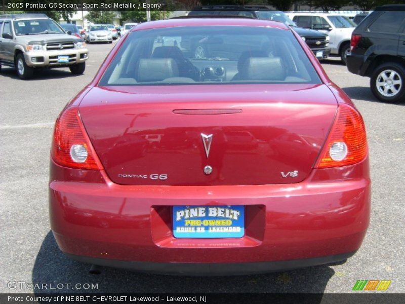 Sport Red Metallic / Ebony 2005 Pontiac G6 Sedan