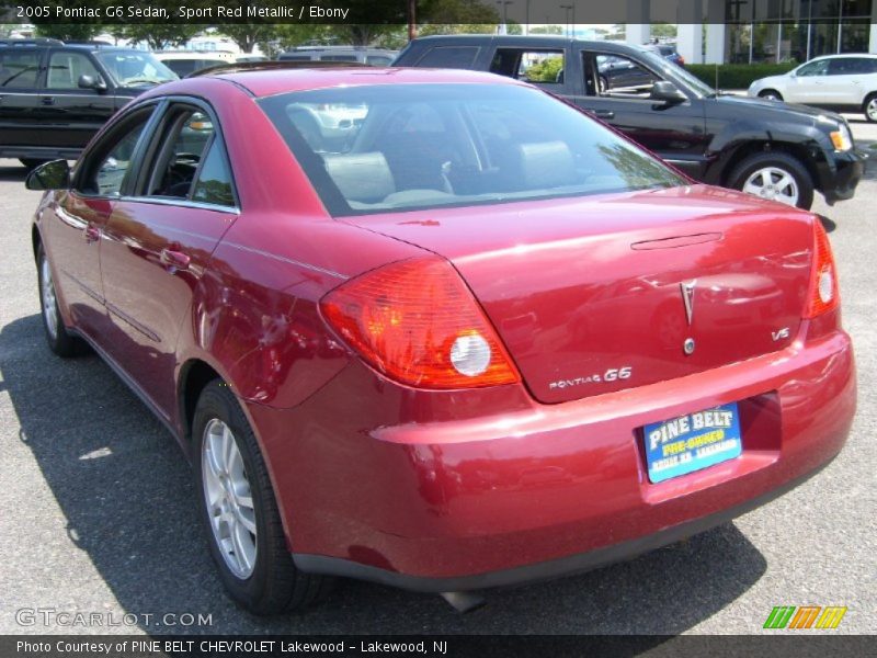 Sport Red Metallic / Ebony 2005 Pontiac G6 Sedan
