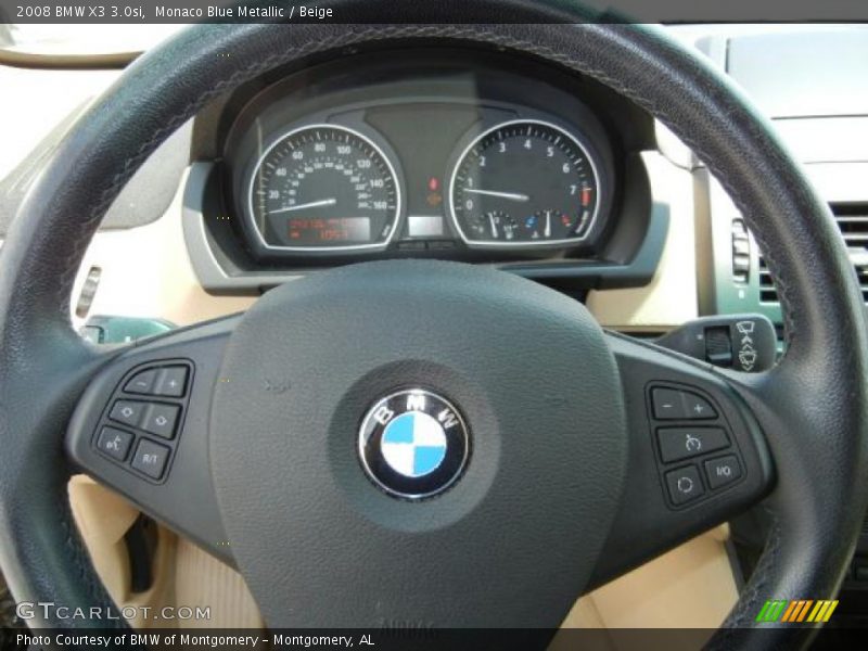 Monaco Blue Metallic / Beige 2008 BMW X3 3.0si