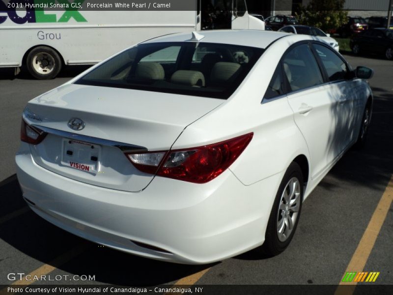 Porcelain White Pearl / Camel 2011 Hyundai Sonata GLS