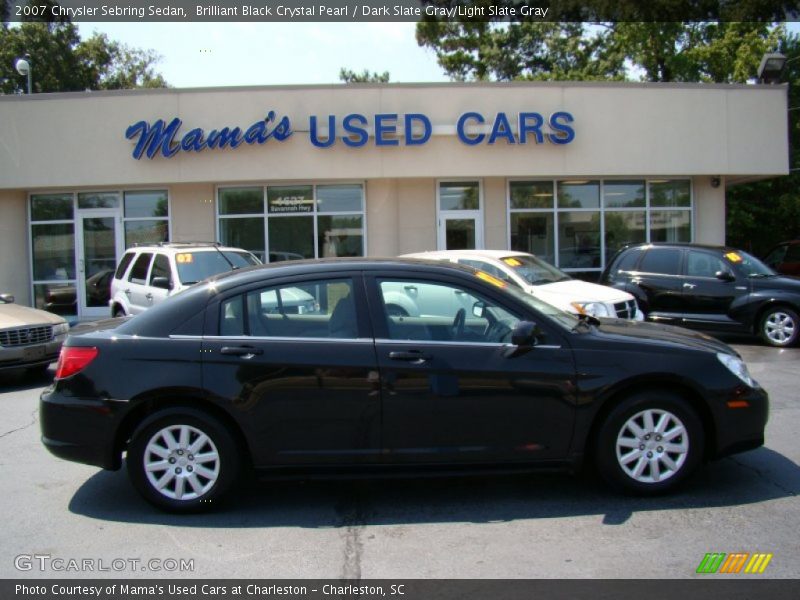 Brilliant Black Crystal Pearl / Dark Slate Gray/Light Slate Gray 2007 Chrysler Sebring Sedan