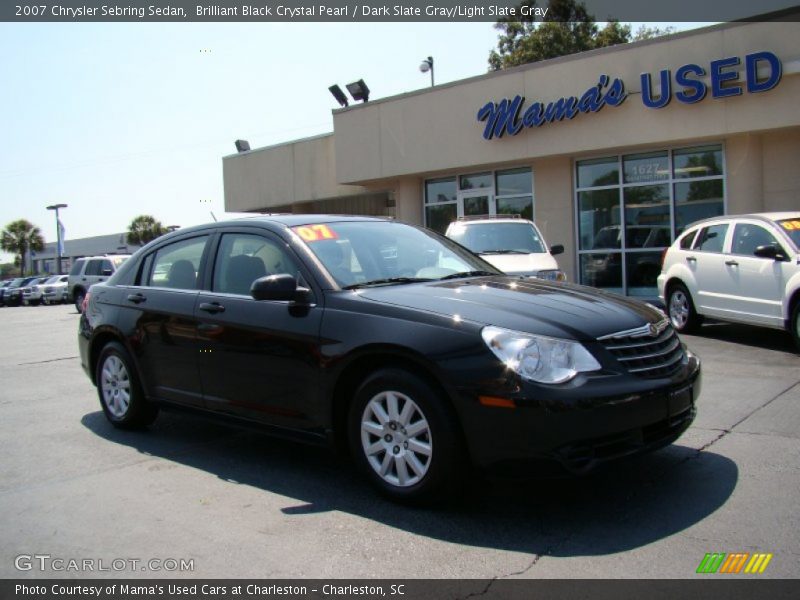 Brilliant Black Crystal Pearl / Dark Slate Gray/Light Slate Gray 2007 Chrysler Sebring Sedan
