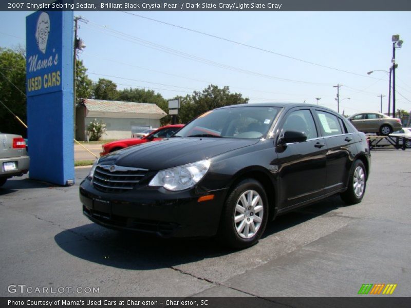 Brilliant Black Crystal Pearl / Dark Slate Gray/Light Slate Gray 2007 Chrysler Sebring Sedan