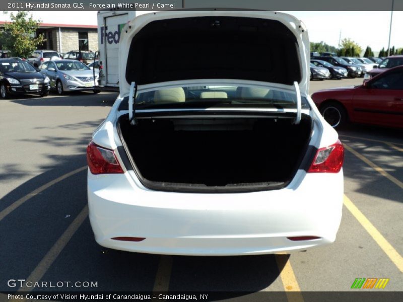Porcelain White Pearl / Camel 2011 Hyundai Sonata GLS