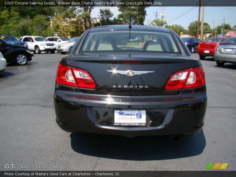 Brilliant Black Crystal Pearl / Dark Slate Gray/Light Slate Gray 2007 Chrysler Sebring Sedan