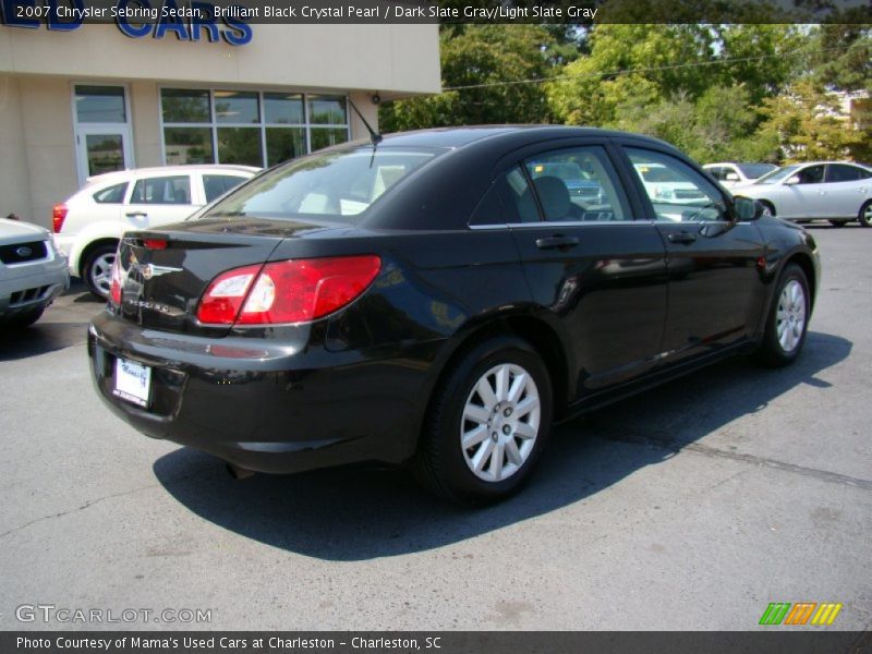 Brilliant Black Crystal Pearl / Dark Slate Gray/Light Slate Gray 2007 Chrysler Sebring Sedan
