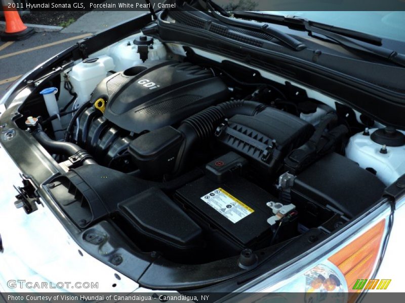 Porcelain White Pearl / Camel 2011 Hyundai Sonata GLS