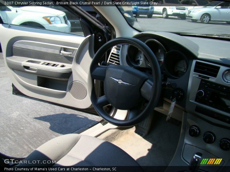 Brilliant Black Crystal Pearl / Dark Slate Gray/Light Slate Gray 2007 Chrysler Sebring Sedan