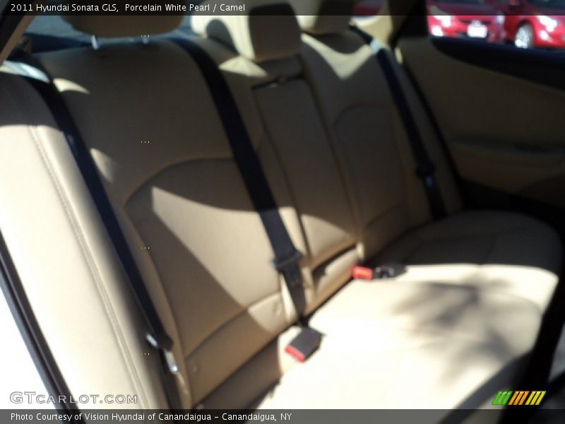 Porcelain White Pearl / Camel 2011 Hyundai Sonata GLS