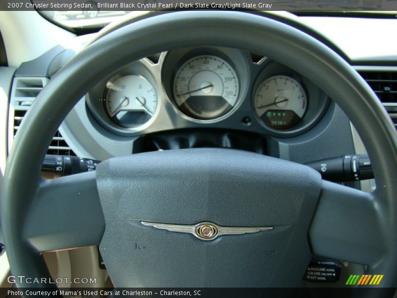 Brilliant Black Crystal Pearl / Dark Slate Gray/Light Slate Gray 2007 Chrysler Sebring Sedan