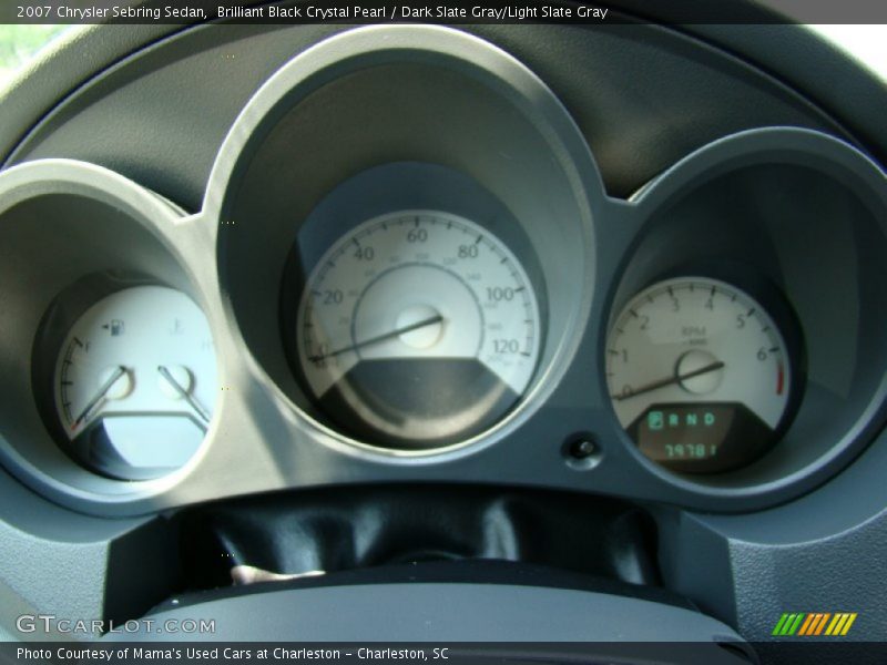 Brilliant Black Crystal Pearl / Dark Slate Gray/Light Slate Gray 2007 Chrysler Sebring Sedan