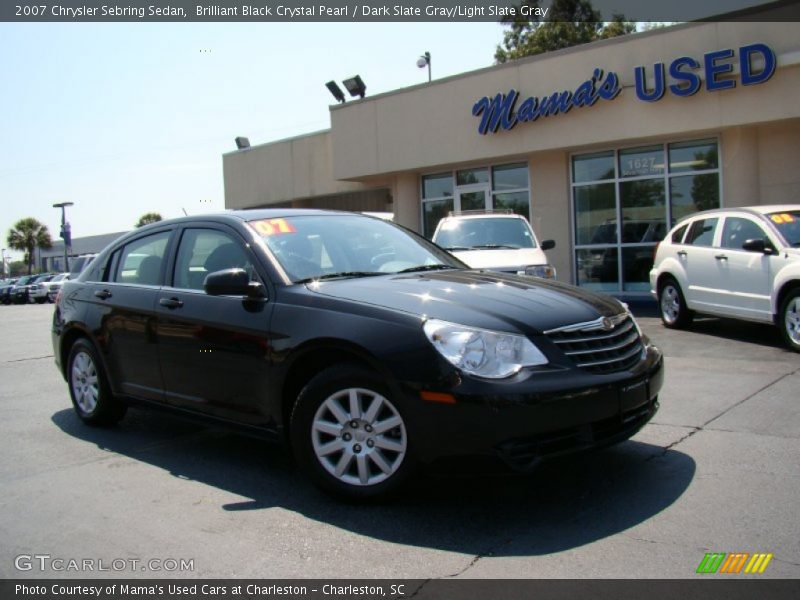 Brilliant Black Crystal Pearl / Dark Slate Gray/Light Slate Gray 2007 Chrysler Sebring Sedan