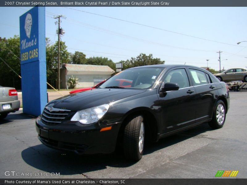 Brilliant Black Crystal Pearl / Dark Slate Gray/Light Slate Gray 2007 Chrysler Sebring Sedan
