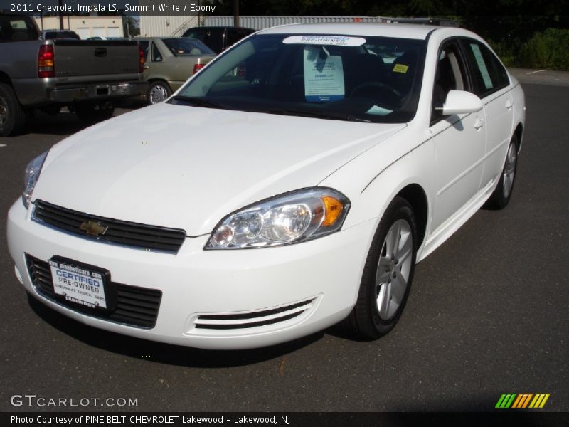 Summit White / Ebony 2011 Chevrolet Impala LS