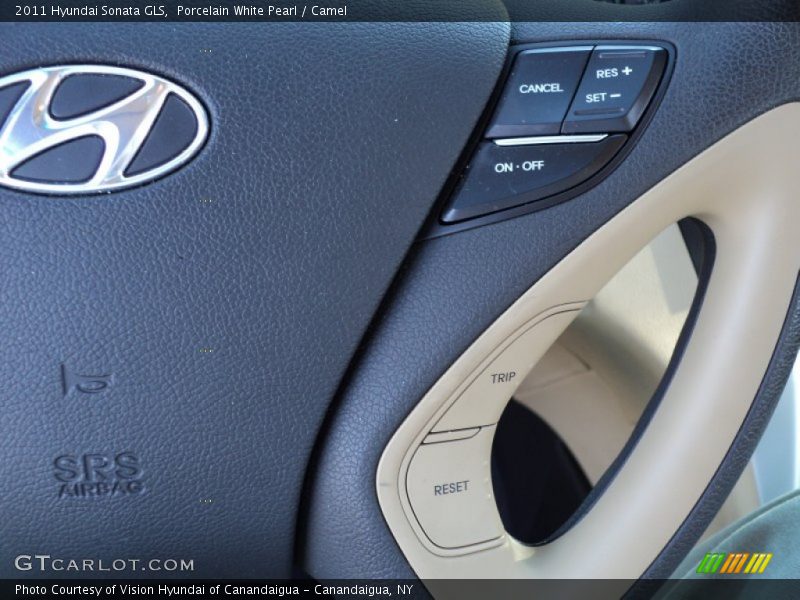 Porcelain White Pearl / Camel 2011 Hyundai Sonata GLS