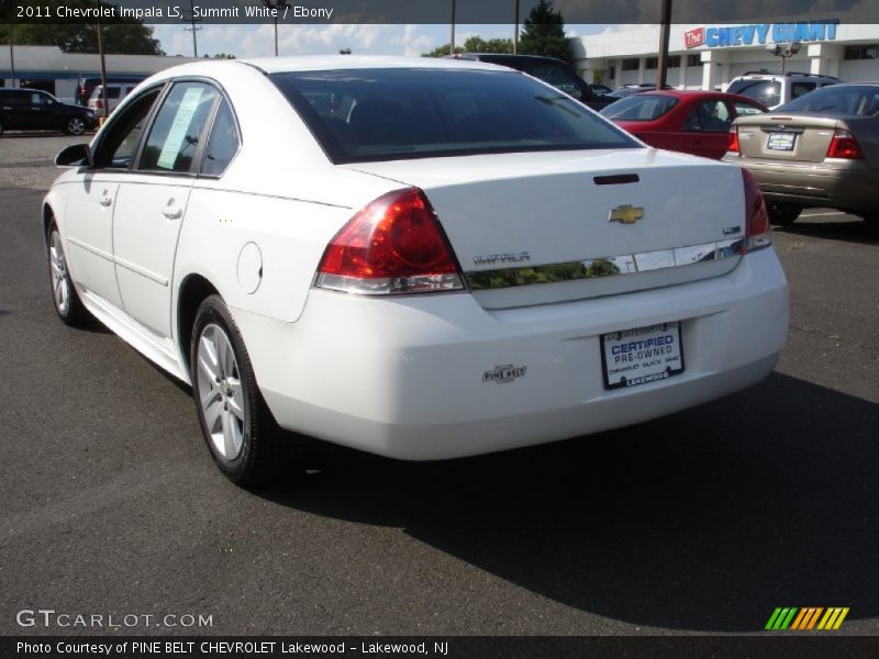 Summit White / Ebony 2011 Chevrolet Impala LS