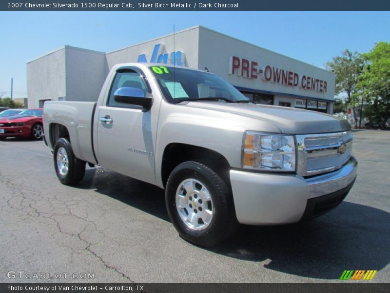 Silver Birch Metallic / Dark Charcoal 2007 Chevrolet Silverado 1500 Regular Cab