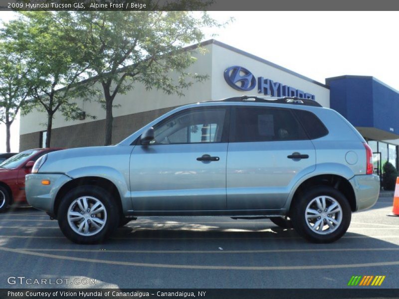 Alpine Frost / Beige 2009 Hyundai Tucson GLS
