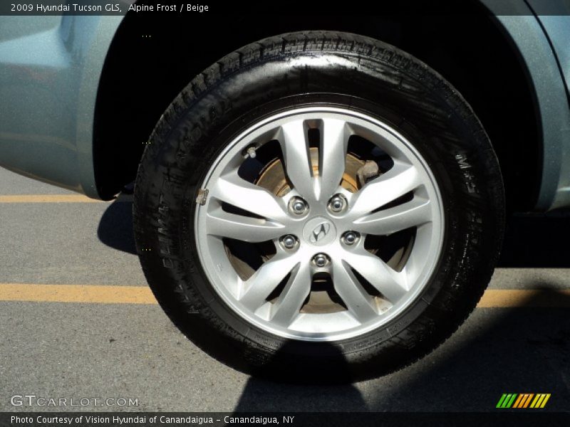 Alpine Frost / Beige 2009 Hyundai Tucson GLS