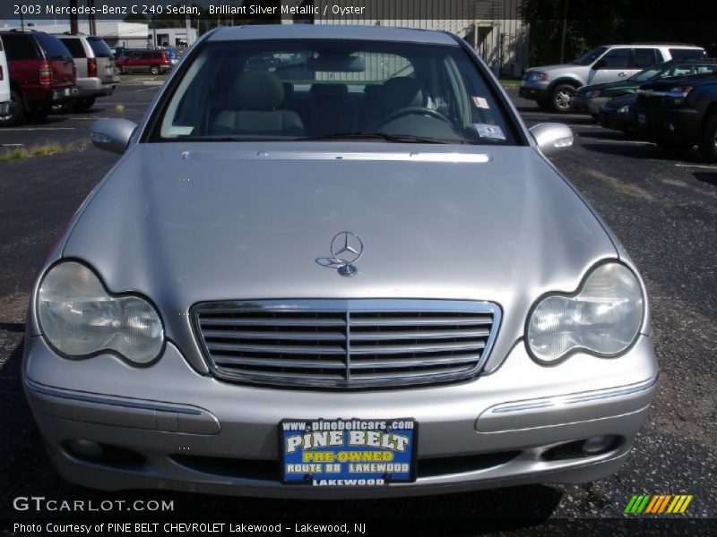 Brilliant Silver Metallic / Oyster 2003 Mercedes-Benz C 240 Sedan
