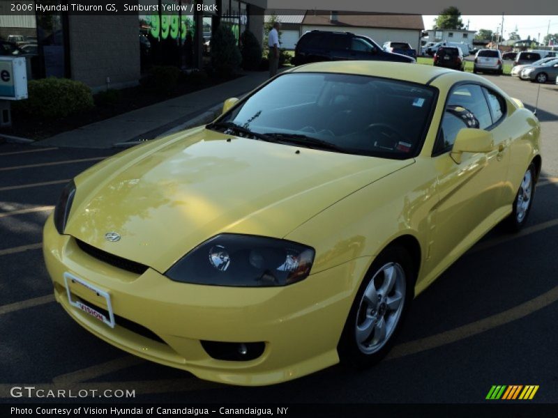 Sunburst Yellow / Black 2006 Hyundai Tiburon GS