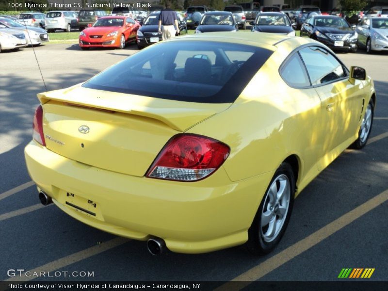 Sunburst Yellow / Black 2006 Hyundai Tiburon GS