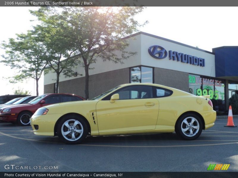 Sunburst Yellow / Black 2006 Hyundai Tiburon GS