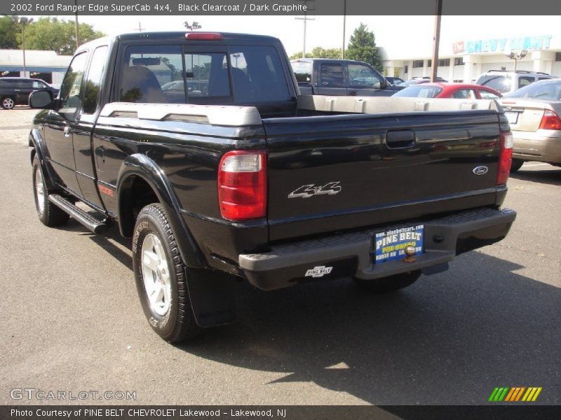 Black Clearcoat / Dark Graphite 2002 Ford Ranger Edge SuperCab 4x4
