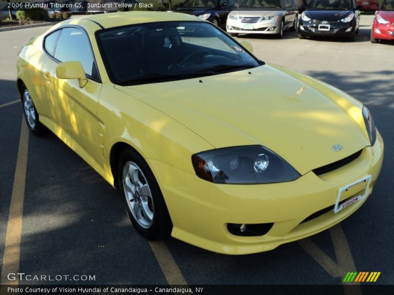 Sunburst Yellow / Black 2006 Hyundai Tiburon GS