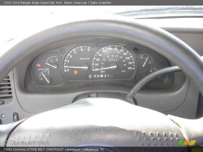 Black Clearcoat / Dark Graphite 2002 Ford Ranger Edge SuperCab 4x4