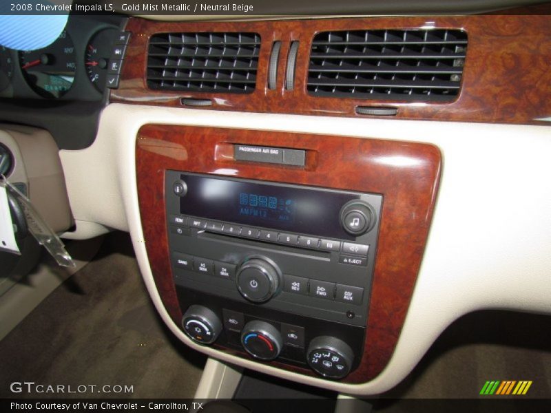 Gold Mist Metallic / Neutral Beige 2008 Chevrolet Impala LS