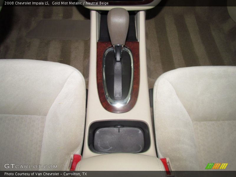 Gold Mist Metallic / Neutral Beige 2008 Chevrolet Impala LS