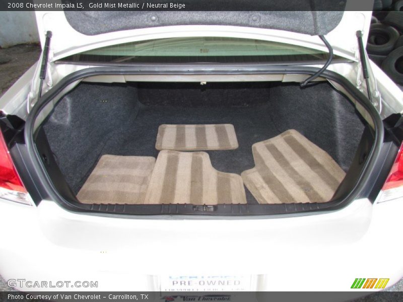 Gold Mist Metallic / Neutral Beige 2008 Chevrolet Impala LS