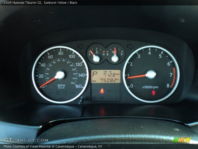 Sunburst Yellow / Black 2006 Hyundai Tiburon GS