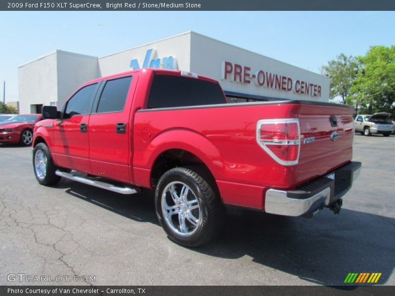 Bright Red / Stone/Medium Stone 2009 Ford F150 XLT SuperCrew