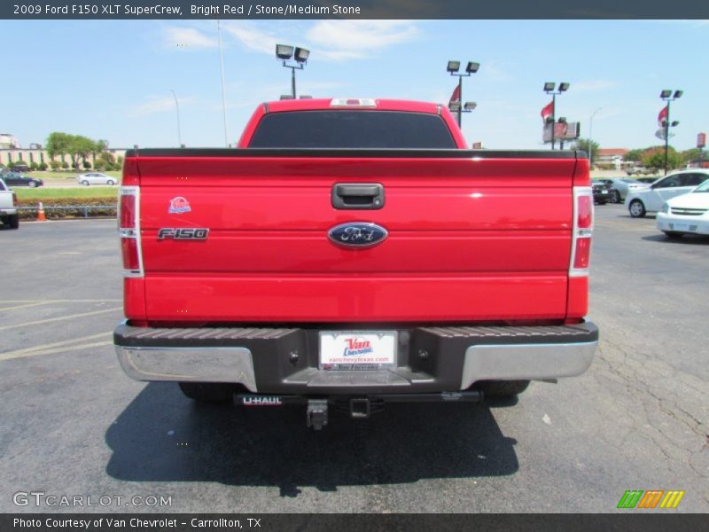 Bright Red / Stone/Medium Stone 2009 Ford F150 XLT SuperCrew